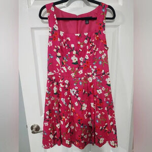 American Living Pink Floral Sleeveless Fit and Flare Dress in Size 12